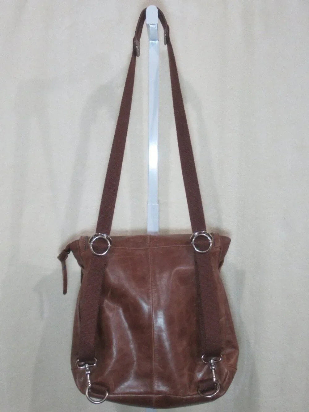 The Sak Ventura Convertible Leather Satchel Backpack Brown Blue | OS